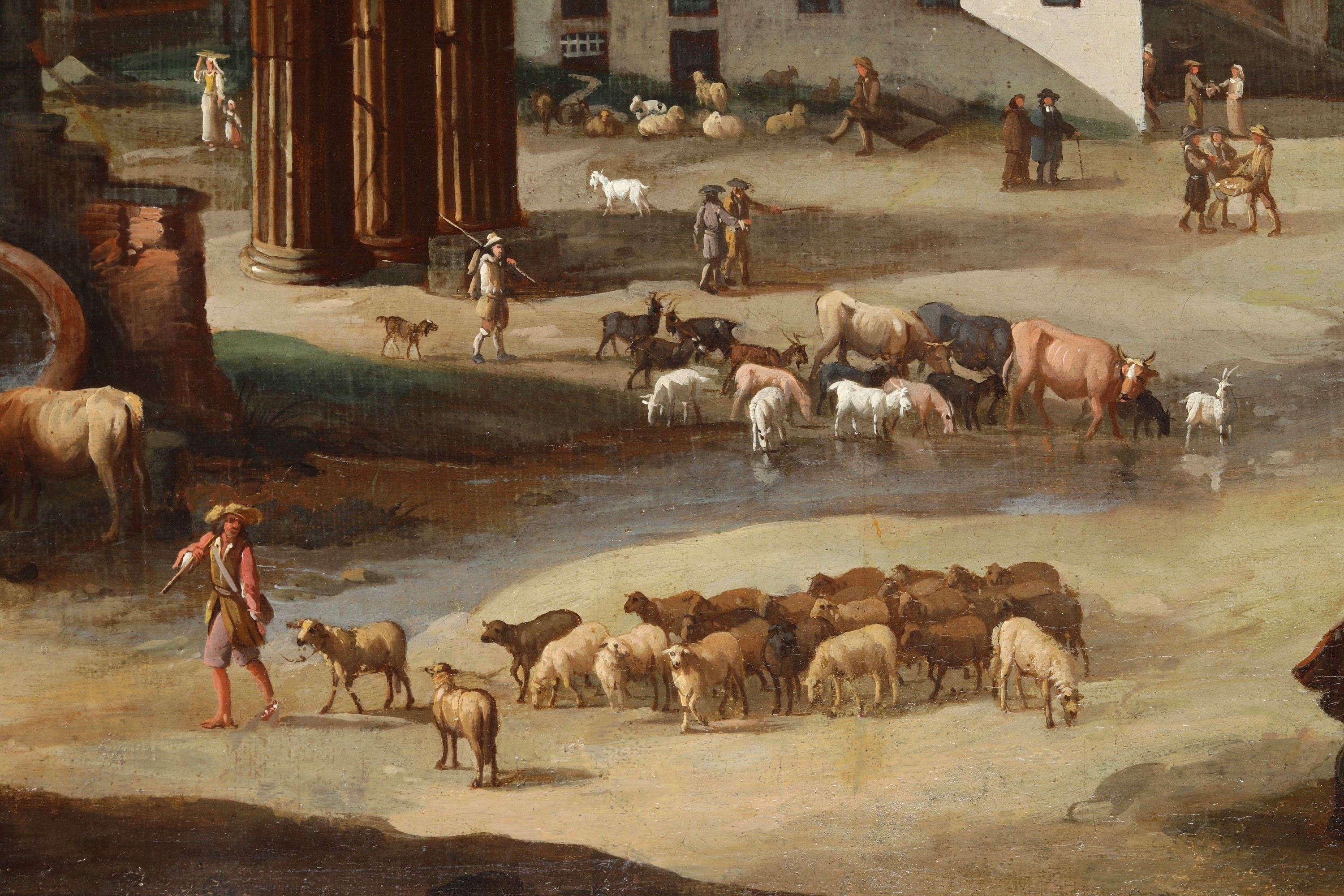 Jacob Van Lint - Veduta del Foro Boario presso Santa Maria Liberatrice