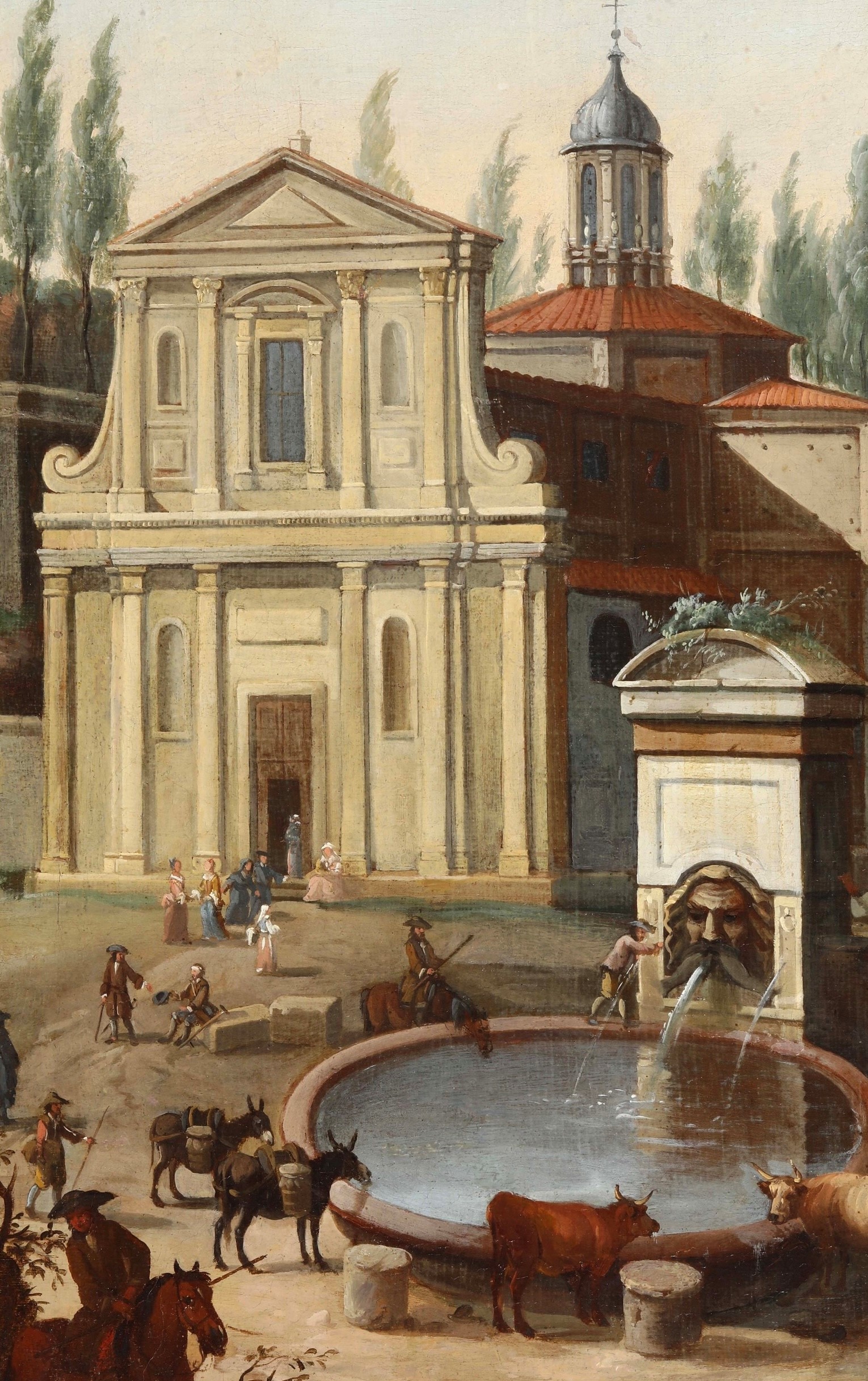 Jacob Van Lint - Veduta del Foro Boario presso Santa Maria Liberatrice