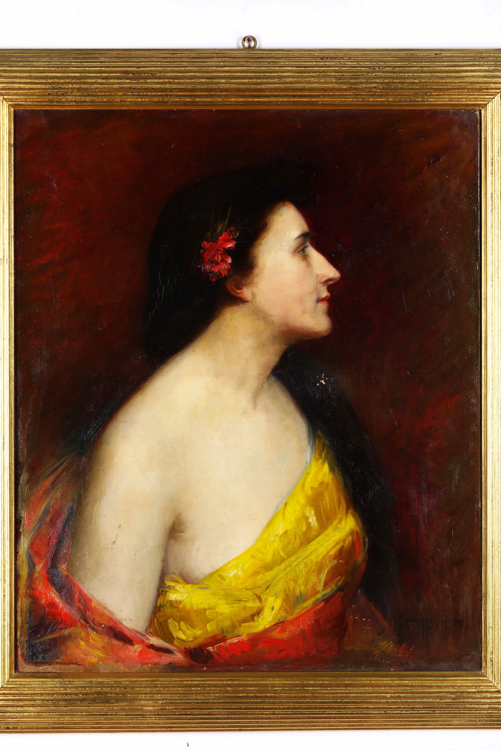 Artista francese del XIX-XX secolo Ritratto femminile