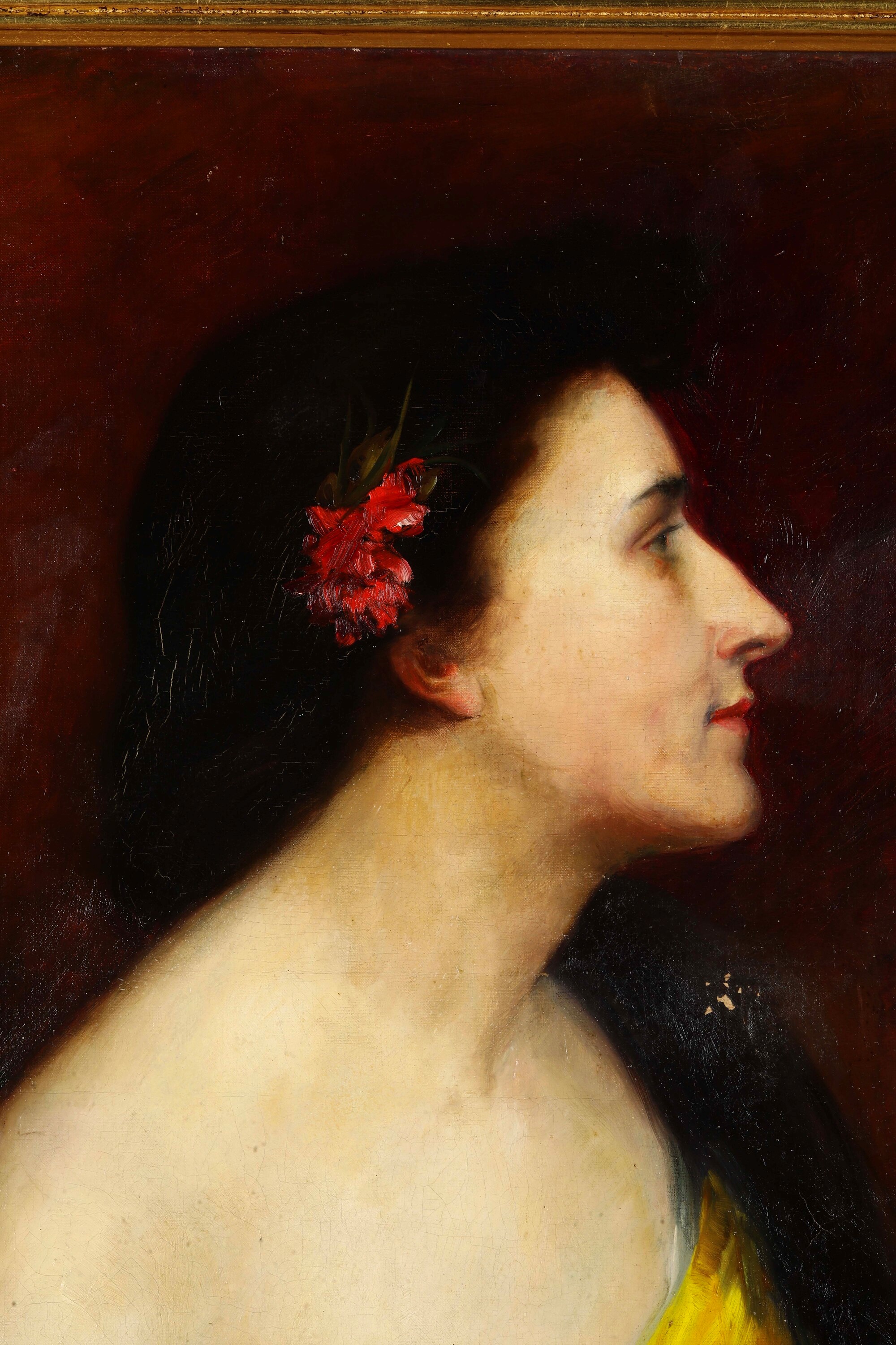 Artista francese del XIX-XX secolo Ritratto femminile