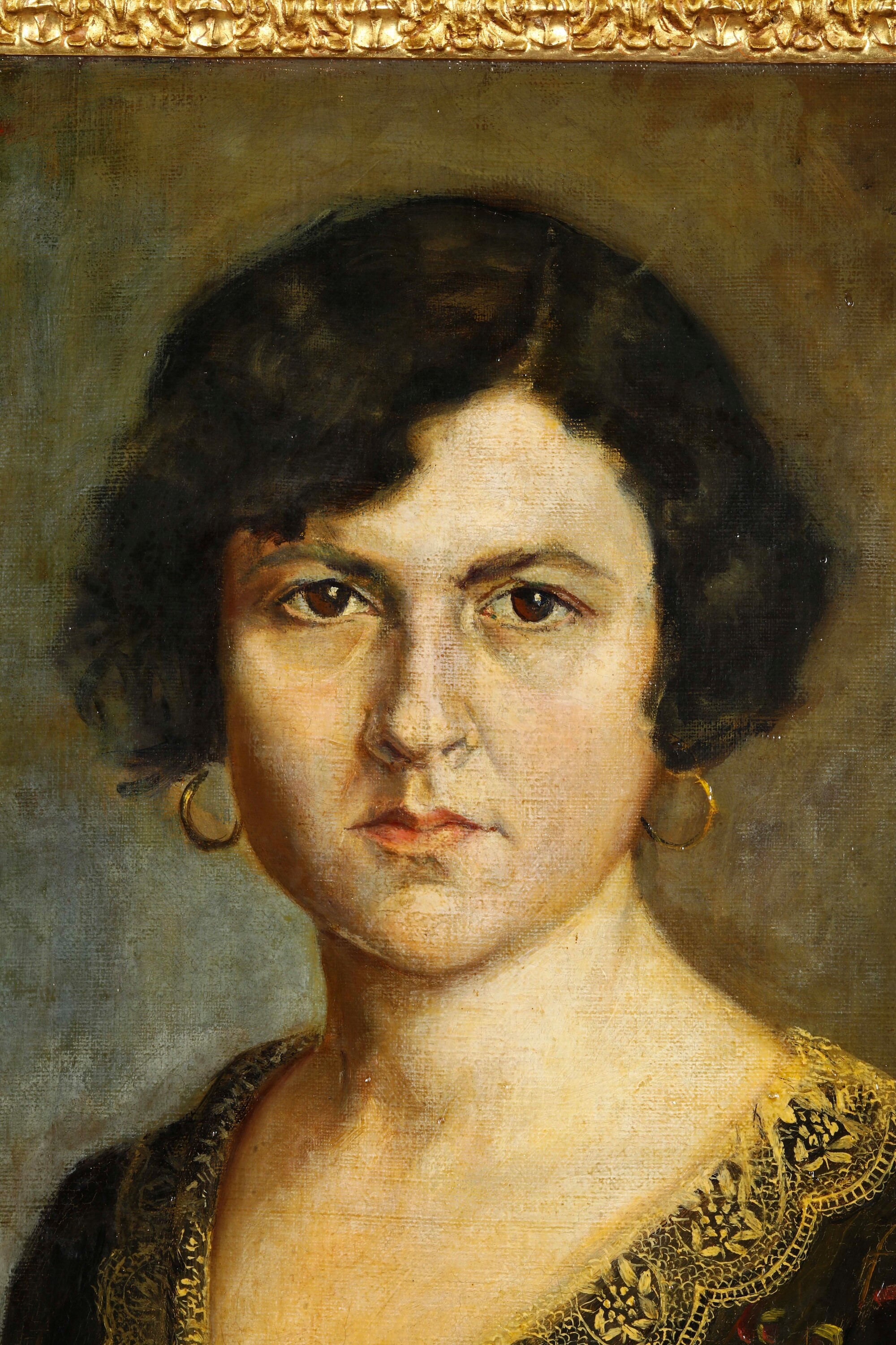 Valeria Prò Serafini - Autoritratto con tavolozza, olio su tela