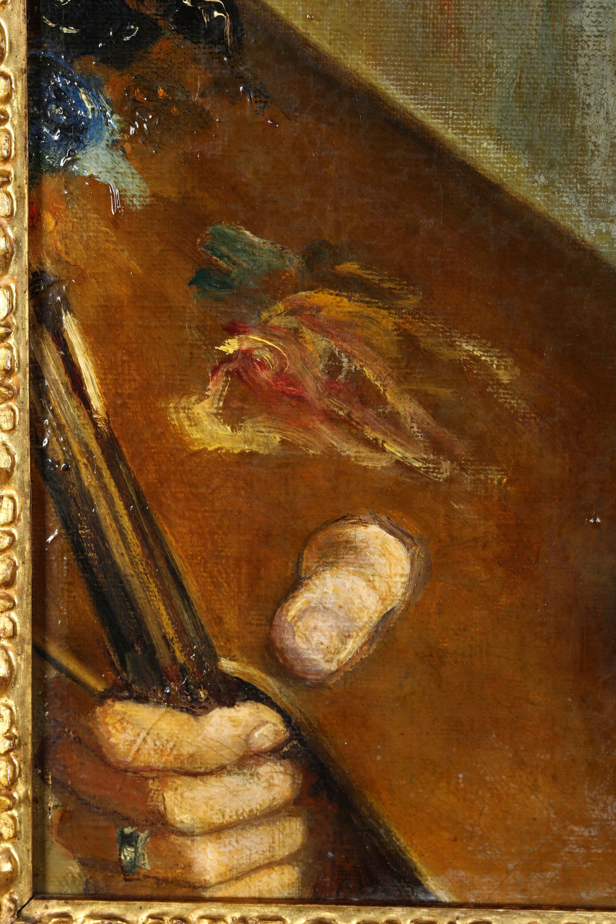Valeria Prò Serafini - Autoritratto con tavolozza, olio su tela