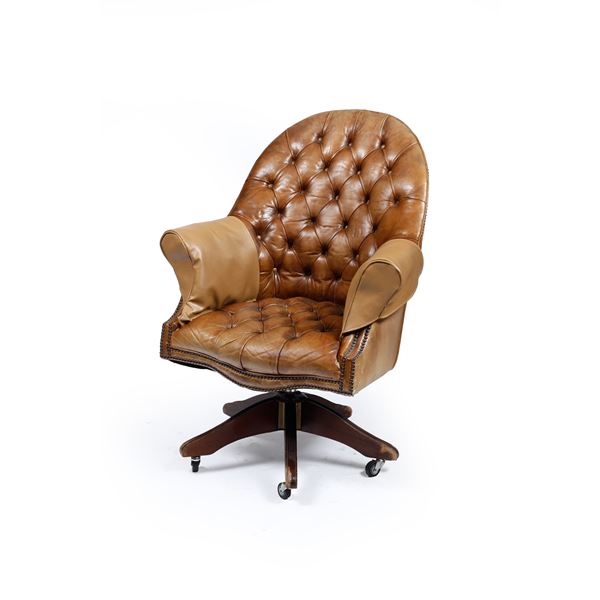 Poltrona girevole da ufficio. Probabilmente Inghilterra, XX secolo