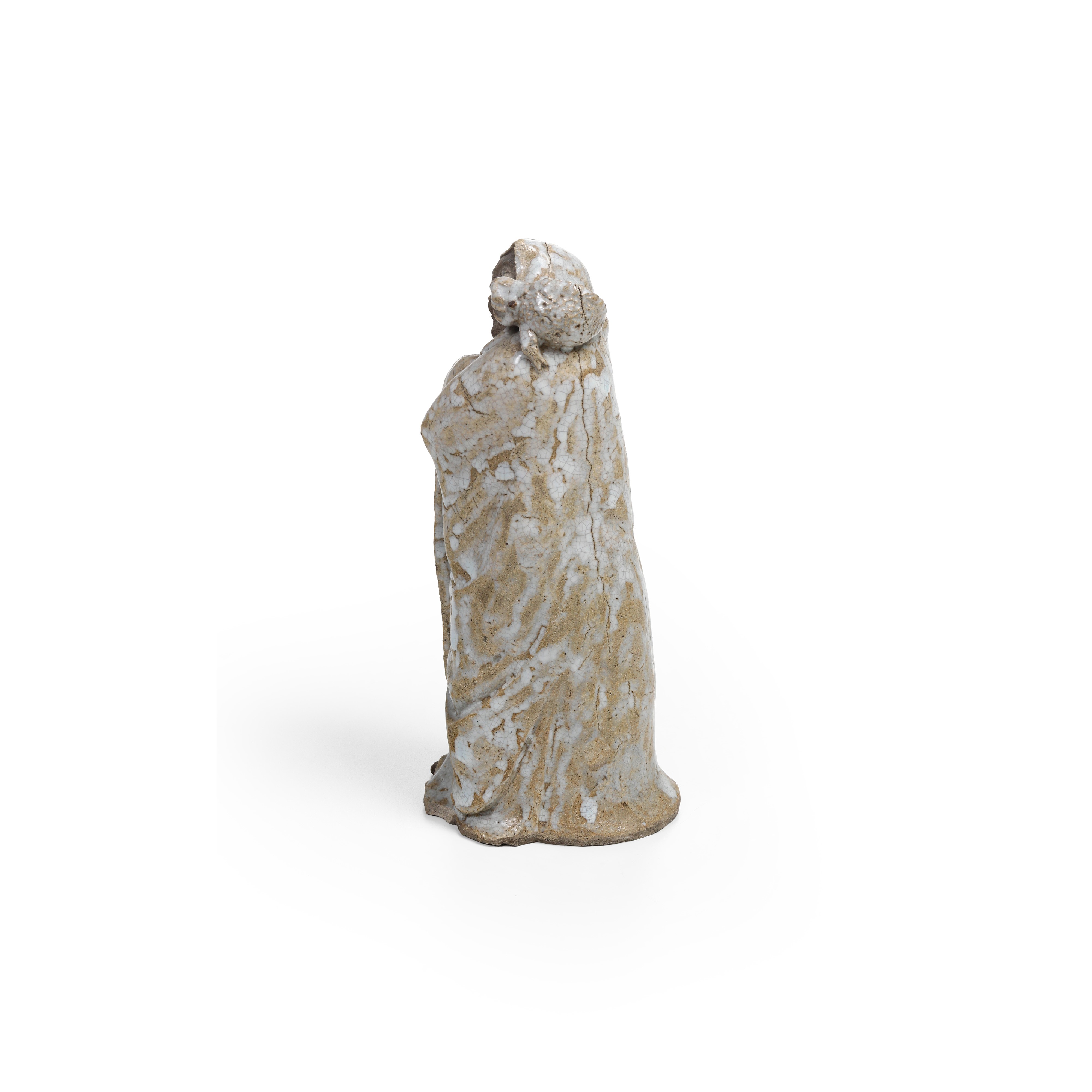 Scultore cinese, Figura in grès raffigurante saggio