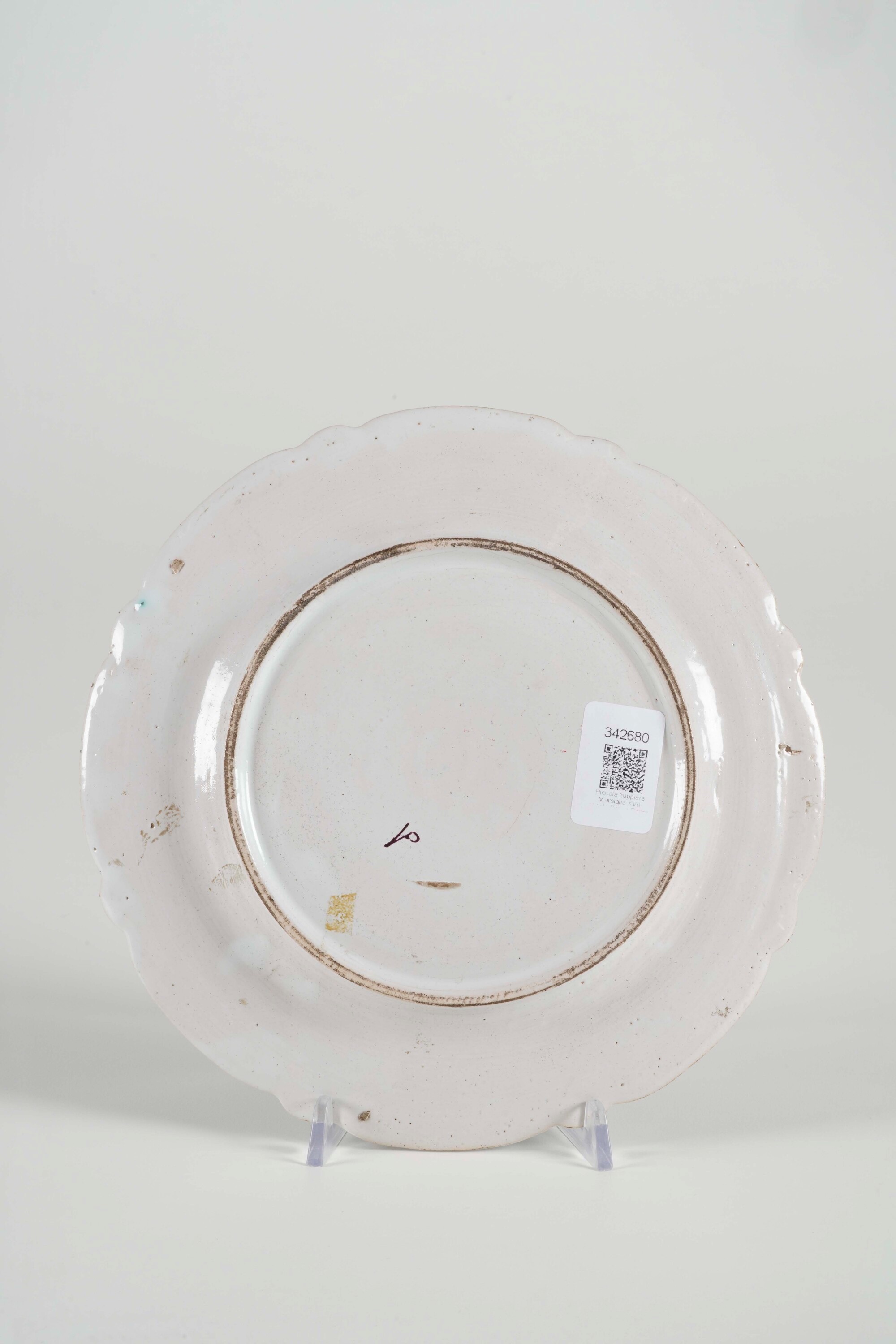 Manifattura Veuve Perrin di Marsiglia, Zuppierina con sottopiatto in maiolica