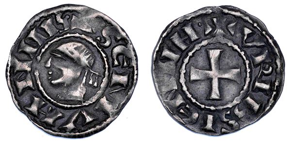 DUCATO DI SAVOIA. ODDONE II, 1048-1060. Denaro tipo Viennese. St.-Jean-de Maurienne.
