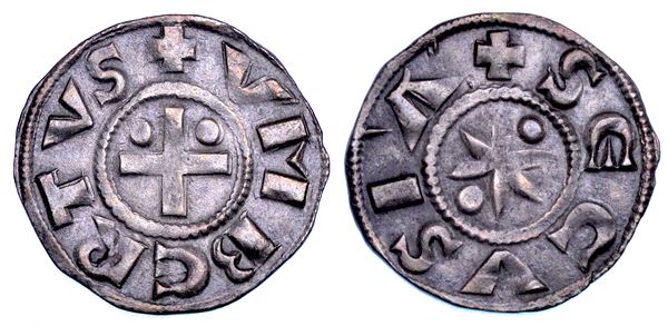 DUCATO DI SAVOIA. UMBERTO II il Rinforzato, 1080-1103. Denaro secusino. III Tipo.