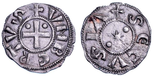 DUCATO DI SAVOIA. UMBERTO II il Rinforzato, 1080-1103. Denaro secusino. V Tipo.