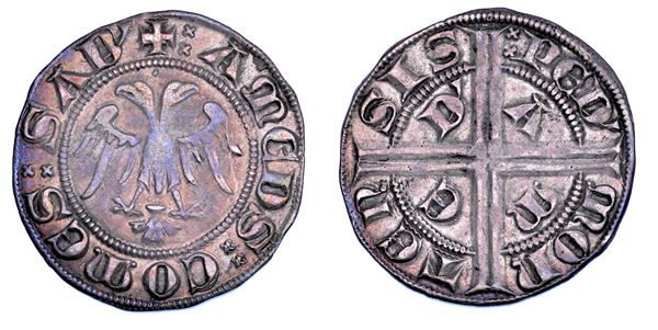 DUCATO DI SAVOIA. AMEDEO V il Grande, 1285-1323. Grosso di Piemonte.