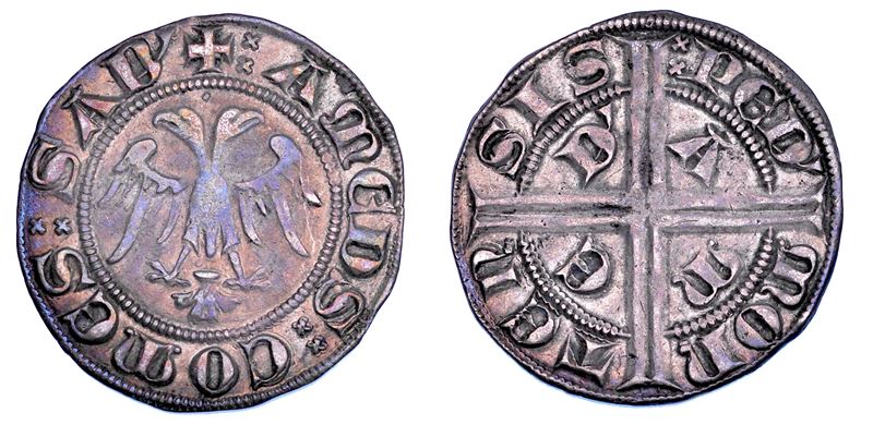 DUCATO DI SAVOIA. AMEDEO V il Grande, 1285-1323. Grosso di Piemonte.  - Asta Numismatica - Cambi Casa d'Aste