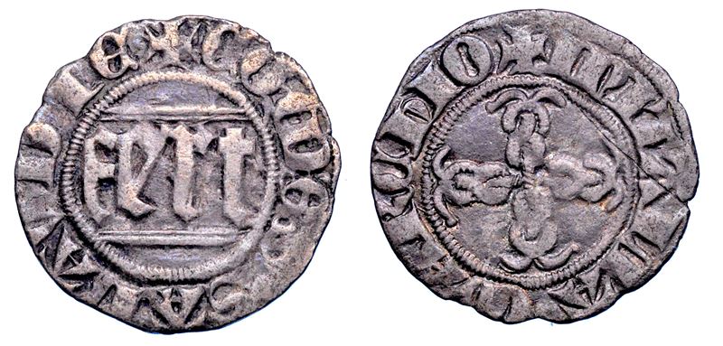 DUCATO DI SAVOIA. AMEDEO VIII, 1391-1398. Reggenza della nonna BONA DI BORBONE. Quarto di grosso.  - Auction Numismatics - Cambi Casa d'Aste