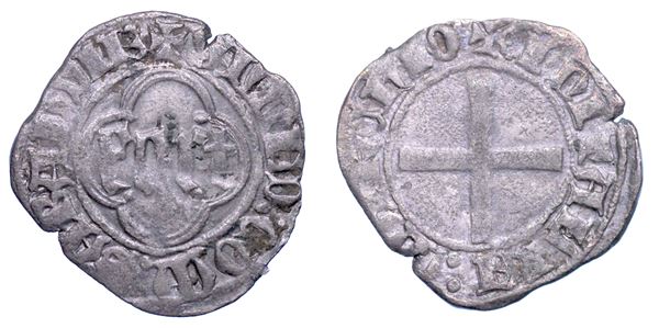 DUCATO DI SAVOIA. AMEDEO VIII, 1391-1398. Reggenza della nonna BONA DI BORBONE. Quarto di grosso. III tipo.