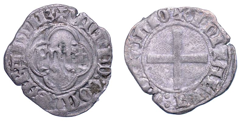 DUCATO DI SAVOIA. AMEDEO VIII, 1391-1398. Reggenza della nonna BONA DI BORBONE. Quarto di grosso. III tipo.  - Asta Numismatica - Cambi Casa d'Aste