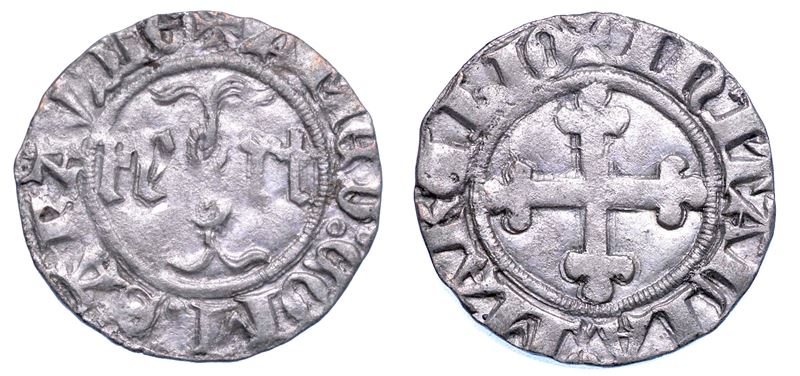 DUCATO DI SAVOIA. AMEDEO VIII, 1391-1398. Reggenza della nonna BONA DI BORBONE. Quarto di grosso. IV tipo.  - Asta Numismatica - Cambi Casa d'Aste