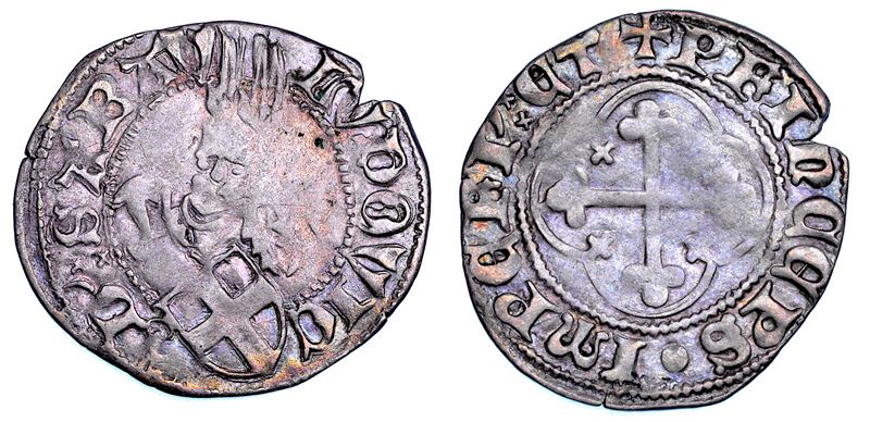 DUCATO DI SAVOIA. LUDOVICO Il Generoso, 1440-1465. Mezzo grosso. I tipo.  - Asta Numismatica - Cambi Casa d'Aste