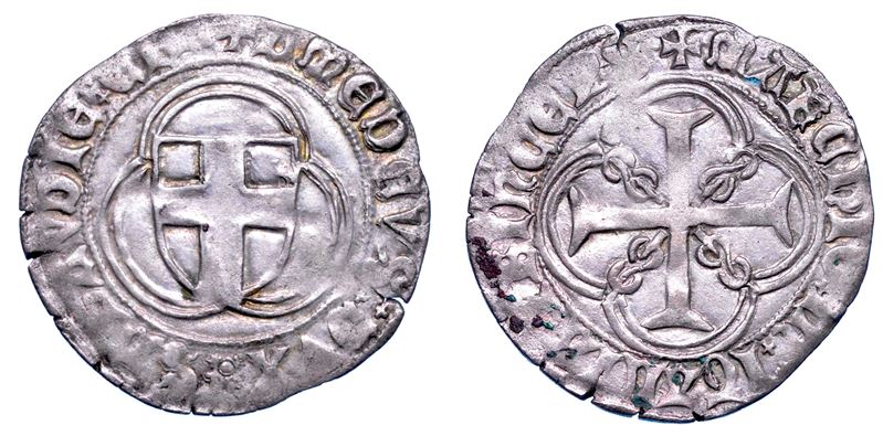 DUCATO DI SAVOIA. AMEDEO IX Il Beato, 1465-1472. Parpagliola o Doppio Bianco.  - Auction Numismatics - Cambi Casa d'Aste