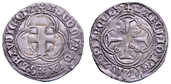 DUCATO DI SAVOIA. AMEDEO IX Il Beato, 1465-1472. Parpagliola o Doppio Bianco.