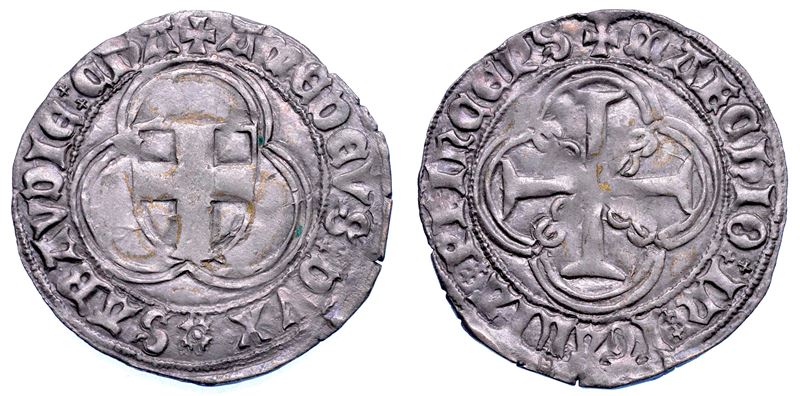DUCATO DI SAVOIA. AMEDEO IX Il Beato, 1465-1472. Parpagliola o Doppio Bianco.  - Asta Numismatica - Cambi Casa d'Aste