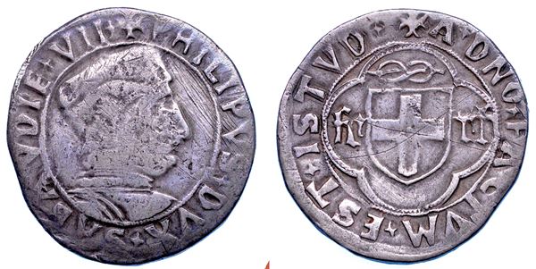 DUCATO DI SAVOIA. FILIPPO II Il Senza terra, 1496-1497. Testone.