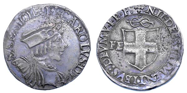 DUCATO DI SAVOIA. CARLO II Il Buono, 1504-1553. Testone. II tipo.