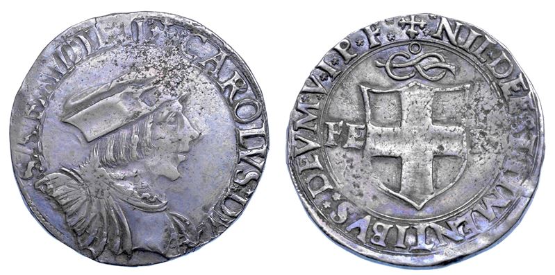 DUCATO DI SAVOIA. CARLO II Il Buono, 1504-1553. Testone. II tipo.  - Auction Numismatics - Cambi Casa d'Aste