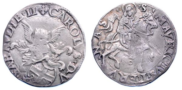 DUCATO DI SAVOIA. CARLO II Il Buono, 1504-1553. Da 5 grossi o Cornuto Forte.