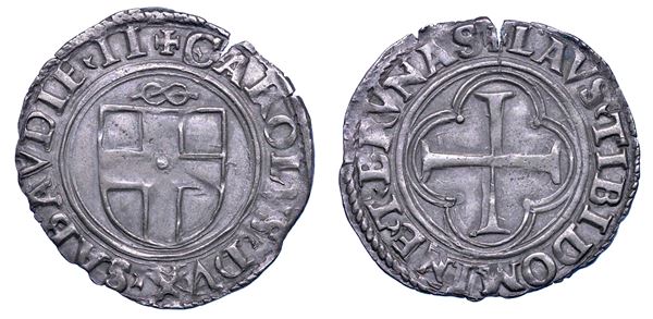 DUCATO DI SAVOIA. CARLO II Il Buono, 1504-1553. Parpagliola o Gran Bianco. I tipo.