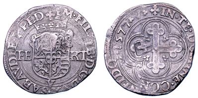 Emanuele Filiberto di Savoia, Testa di ferro, 1538-1580. II Periodo Duca, 4 soldi 1577