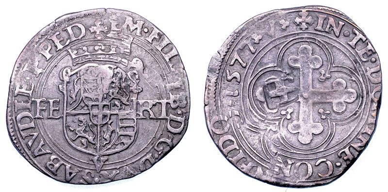 DUCATO DI SAVOIA. EMANUELE FILIBERTO Testa di ferro,  1538-1580. II Periodo Duca, 1559-1580. Bianco o 4 soldi 1577. II tipo.  - Asta Numismatica - Cambi Casa d'Aste