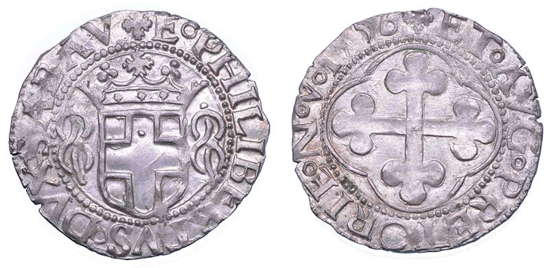 DUCATO DI SAVOIA. EMANUELE FILIBERTO Testa di ferro,  1538-1580. II Periodo Duca, 1559-1580. Grosso 1556. I tipo.  - Auction Numismatics - Cambi Casa d'Aste
