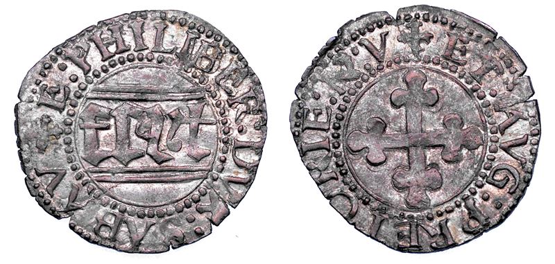 DUCATO DI SAVOIA. EMANUELE FILIBERTO Testa di ferro,  1538-1580. II Periodo Duca, 1559-1580. Quarto di grosso. II tipo.  - Auction Numismatics - Cambi Casa d'Aste