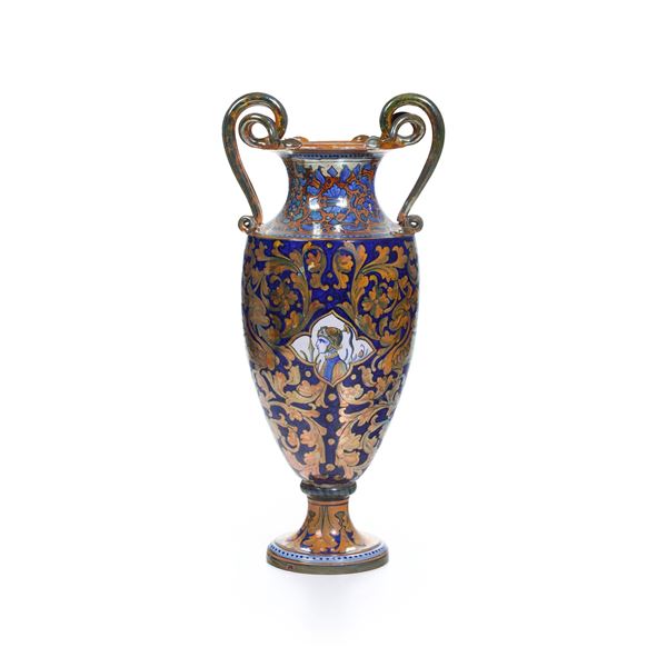 Vaso biansato.<BR>Gualdo Tadino, XX secolo.