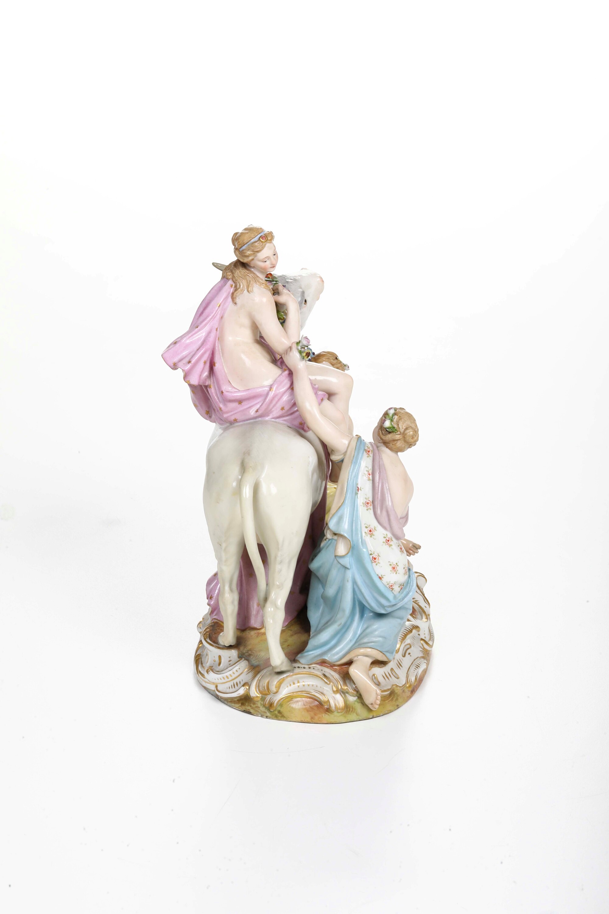 Meissen, Gruppo “Ratto d’Europa” in porcellana, fine  XIX - inizio XX secolo