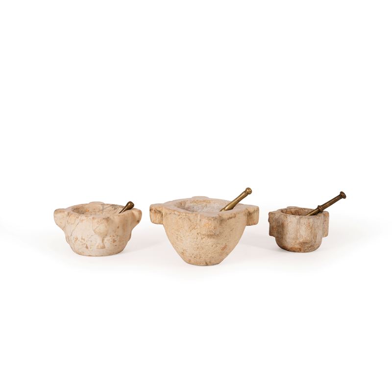 Tre mortai. XVIII secolo  - Asta Dimore Italiane - Cambi Casa d'Aste