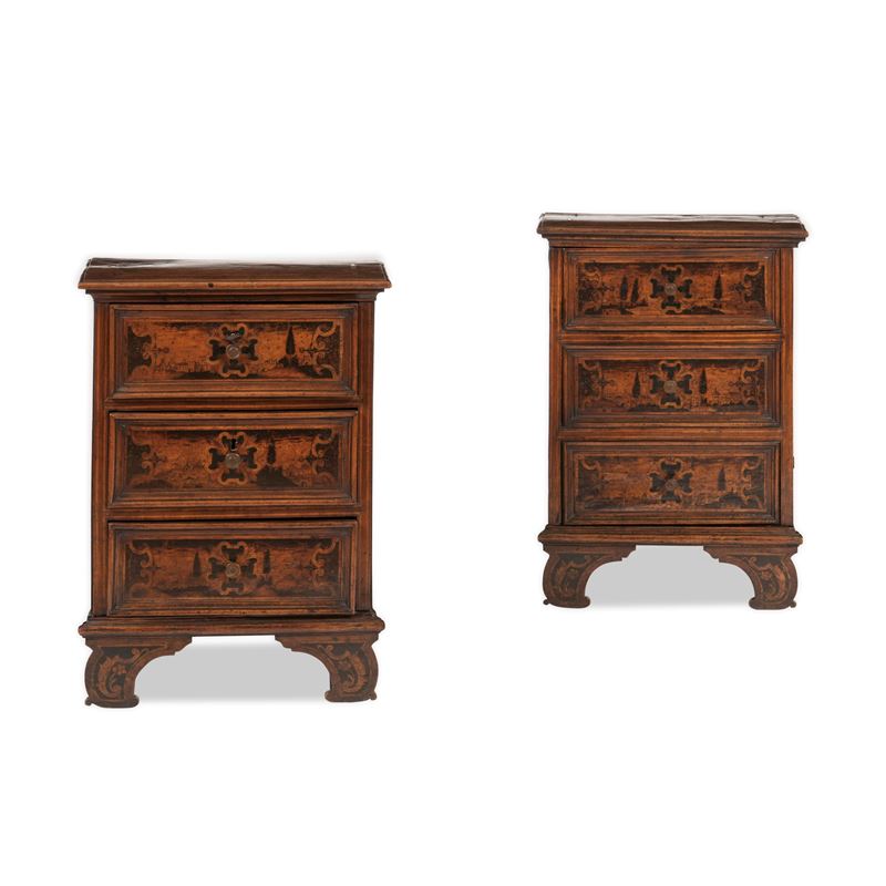 Coppia di inginocchiatoi. Veneto, XVII secolo  - Auction Italian Mansions - Cambi Casa d'Aste