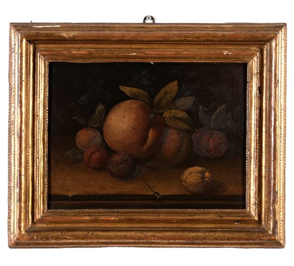 Scuola del XIX secolo Natura morta con pesche