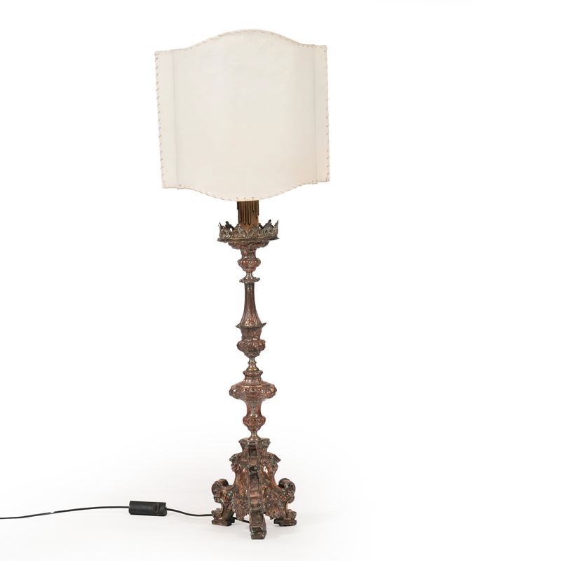 Torciere in rame sbalzato  - Asta Dimore Italiane TIME - Cambi Casa d'Aste