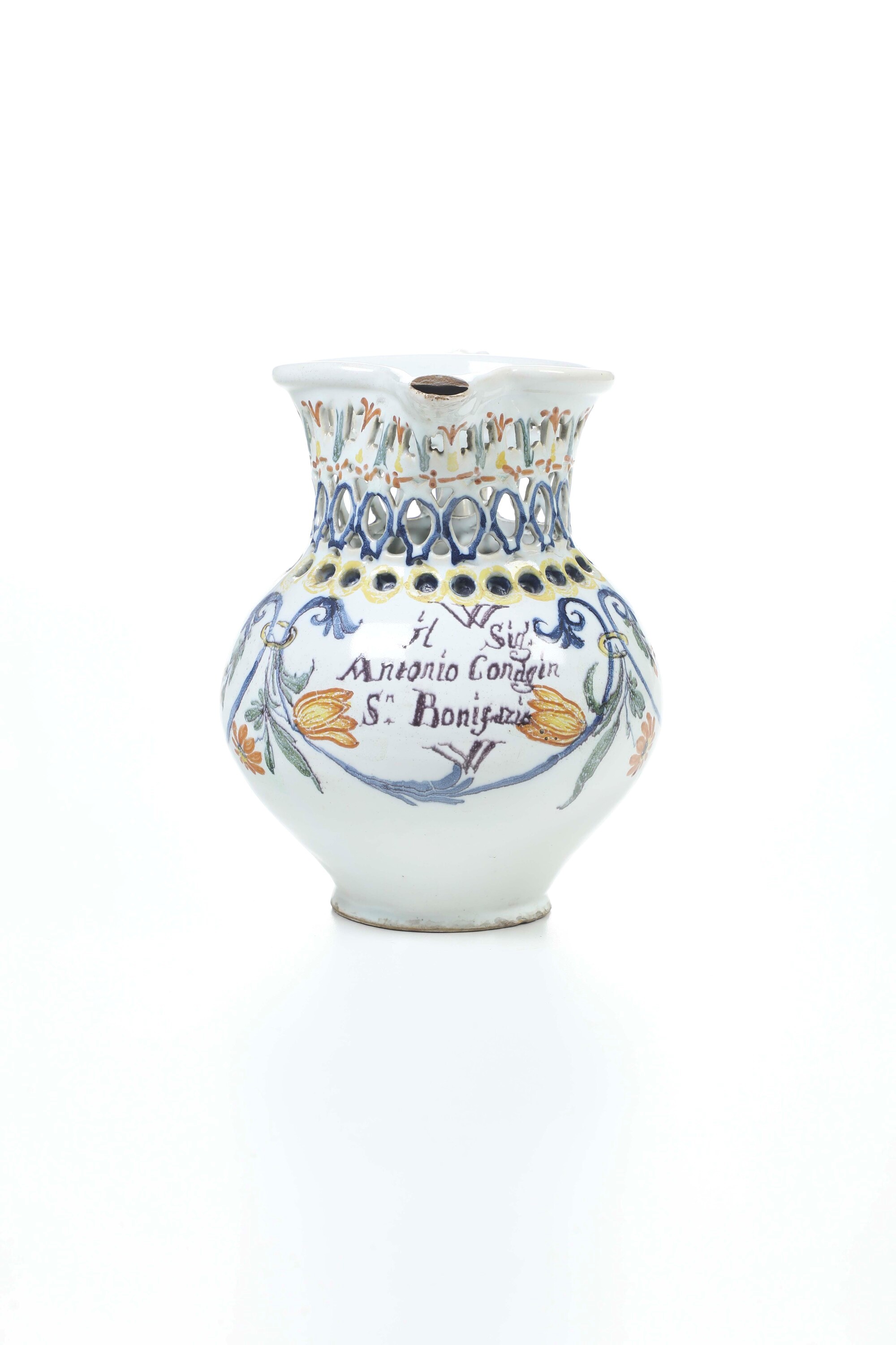 Boccale "bevi se puoi". Nove, probabilmente XIX secolo.