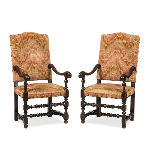 Coppia di seggioloni. XVII-XVIII secolo