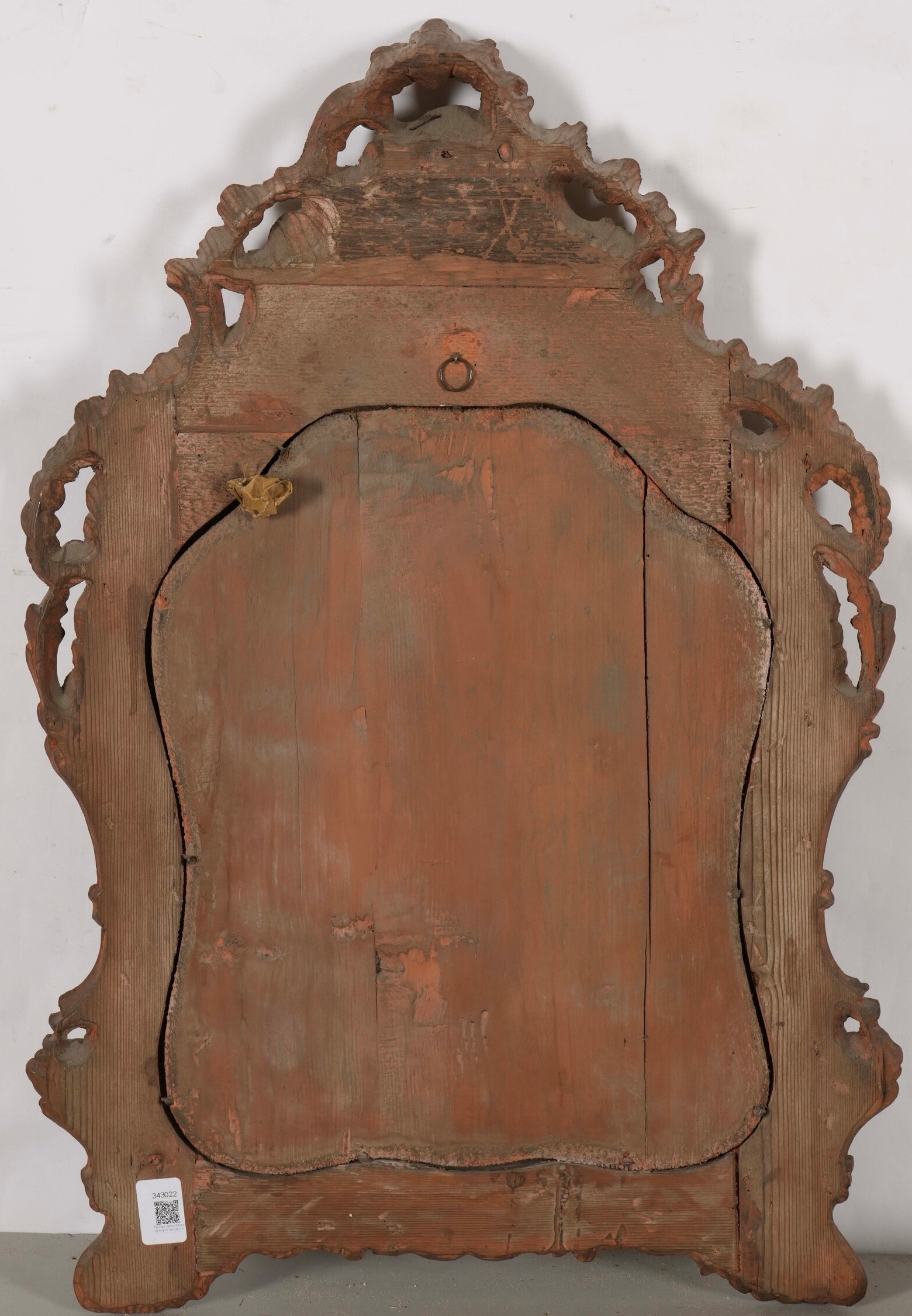 Piccola specchiera sagomata, laccata policroma, Venezia, XVIII secolo