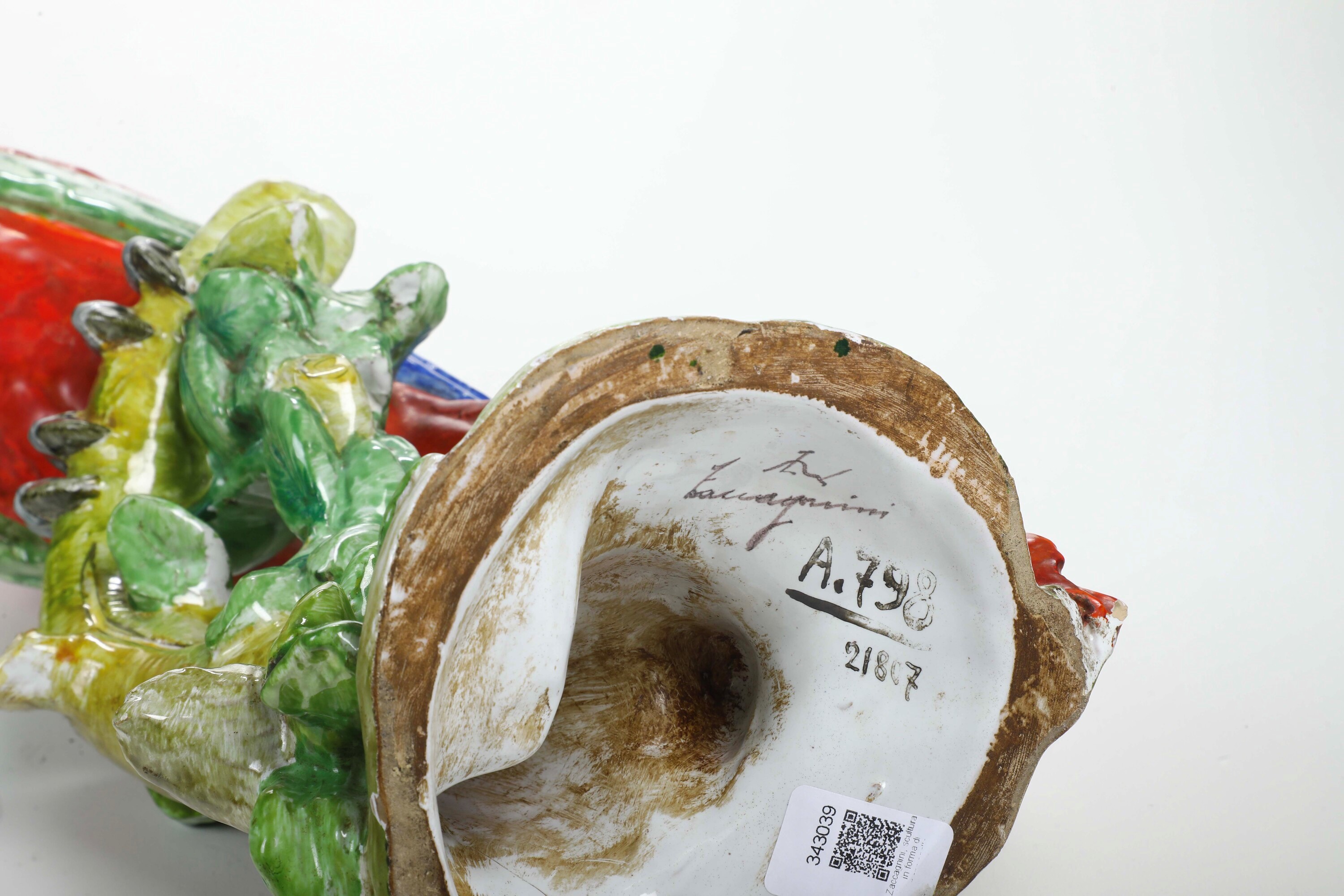 Zaccagnini, Scultura in Forma di Pappagallo