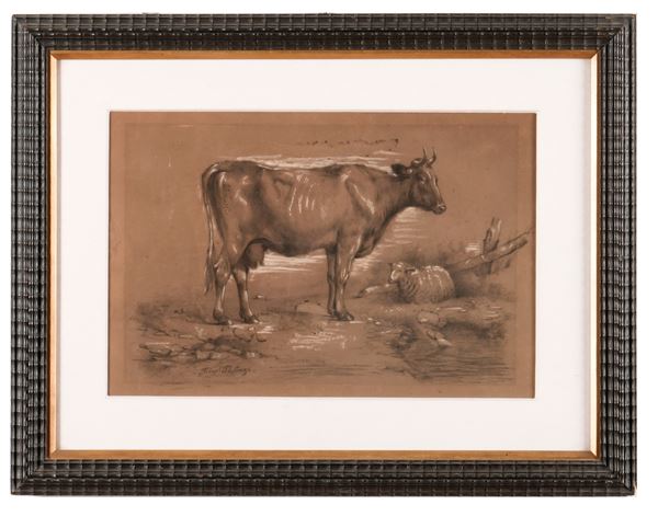 Filippo Palizzi a firma di - Mucca