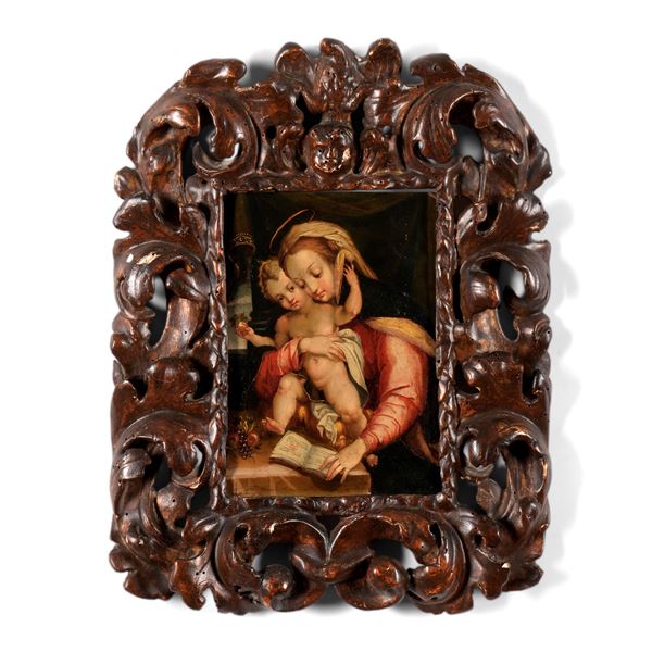 Scuola del XVII-XVIII secolo Madonna con Bambino