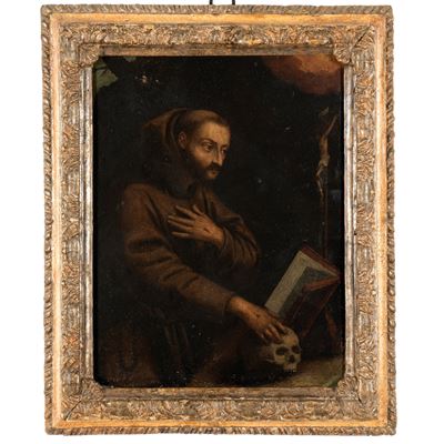 Scuola del XVII secolo, San Francesco in eremitaggio