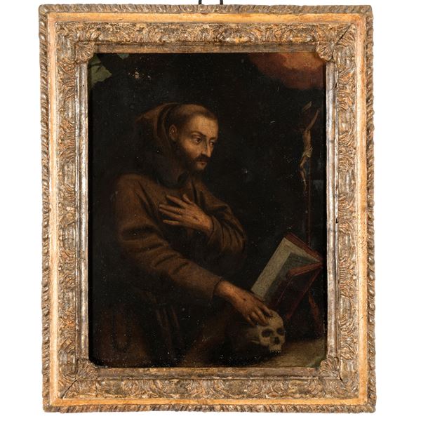 Scuola del XVII secolo San Francesco in eremitaggio