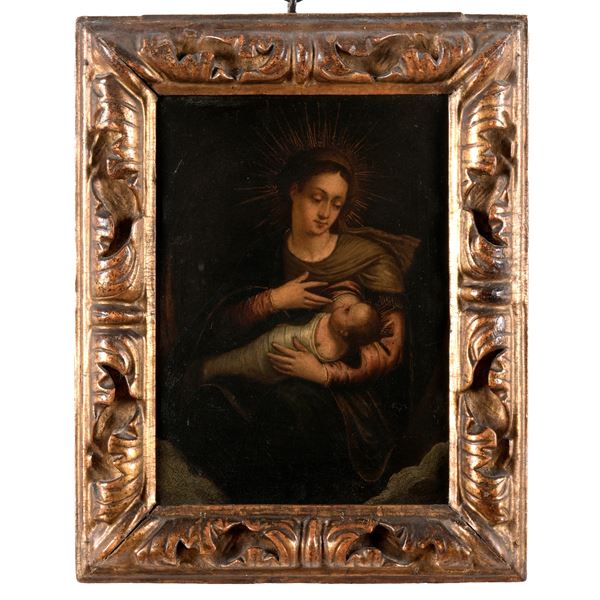 Scuola del XVII secolo Madonna con Bambino
