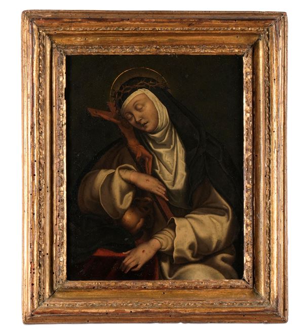 Scuola del XVII secolo Santa Teresa in estasi