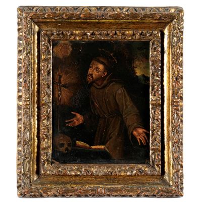 Scuola del XVII secolo, San Francesco in eremitaggio