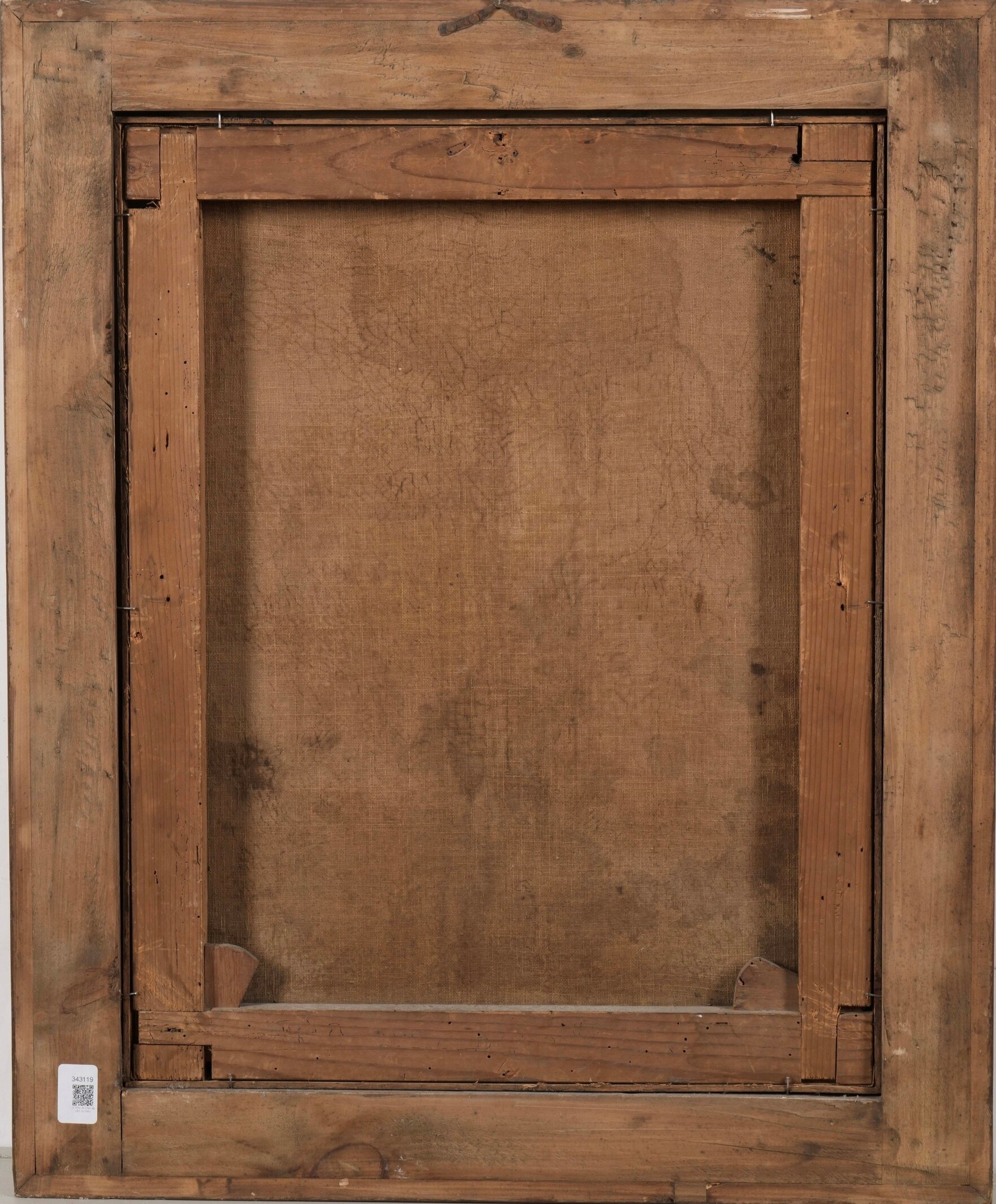 Pittore del XIX secolo, Interno di chiesa, olio su tela