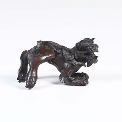 Figura di Leone in Bronzo, Cina, XX Secolo